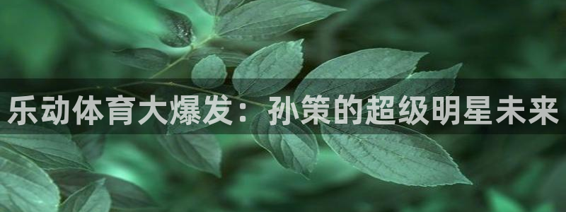 乐动体育大爆发：孙策的超级明星未来